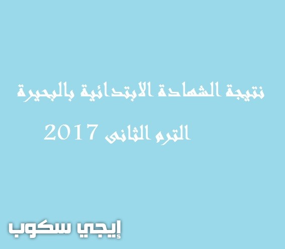 نتيجة الشهادة الإبتدائية بالبحيرة